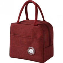 (Red) Insulated Lunch Bag Kids Lunch Box Waterproof Lunch Tote Portable Lunch Carrier Red 24x19x12.5 cm Zola