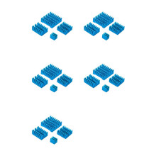 20x para Raspberry Pi 5 Dissipador de Calor Design de Encaixe de Cpu com Chip de Suporte Adesivo Conjunto de Dissipador de Calor de Resfriamento de