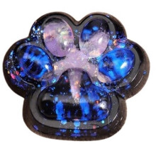 (Black | Multicolor) Slow Rising Stress Relief Squishy Toy Cat Paw Shape 6.5x6.1cm 62g Galaxy Black PINCH Family