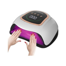 UV LED Nail Lamp, 200W High Power, 72 Beads, Smart Sensor, Fast Curing for All Gel Nail Polishes, Black