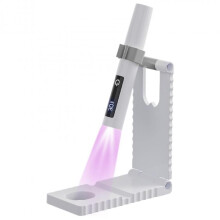 Professional Nail Lamp with Stand LCD Display 2 Speed Settings White 11x2cm