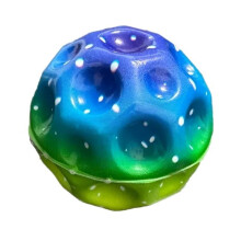 (Blue) Space Moon Ball Antistress Flippy, Green, 66mm Diameter, Hyperelastic Hiperelastica Stress Relief Toy