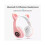 Children's Bluetooth 5.0 Headphones with Smart Noise-Cancelling Microphone, Adjustable Fit, Blue 2