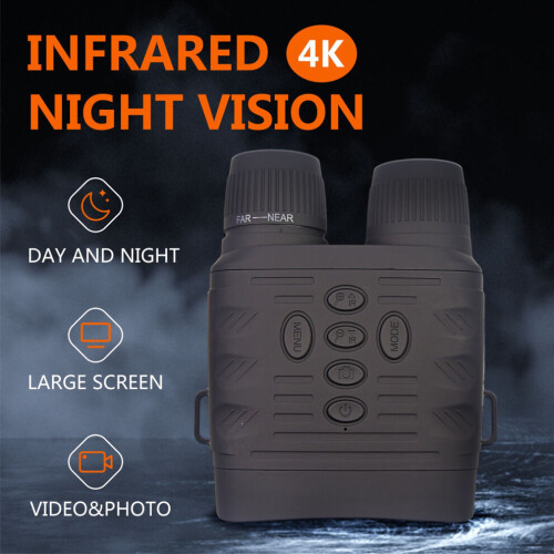 Lunettes de vision nocturne 4K, jumelles infrarouges, rechargeables longue portée pour la chasse et le camping 1