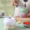 Manual Egg Spinner, Portable Hand Egg Scrambler in Shell, Wireless Egg Beater for Home Use, Green 2