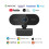 Mini webcam compatta Full HD 1080p per laptop Windows 10, telecamera per videochiamate, nera. 5