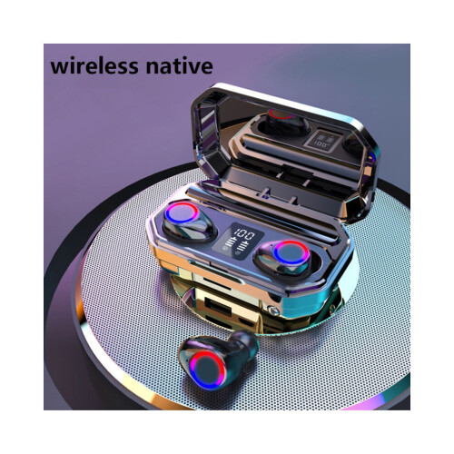 LED Display True Wireless Bluetooth Earbuds, Siri Voice Control, Noise Cancelling, IPX4 Waterproof, Black 1