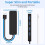 4-Port USB 3.0 Hub, 5Gbps Data Transfer Adapter for Laptops, Keyboard, Mouse, 30cm/120cm Cable 3