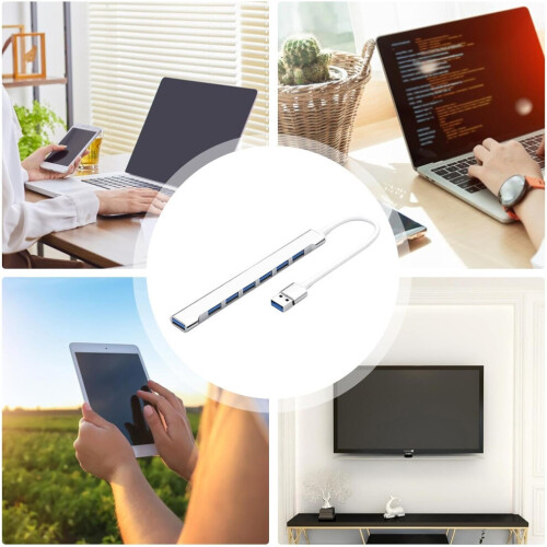 USB 3.0 Multiport Hub, High Speed USB Port Hub for Laptop and Computer, USB Extension Docking Station 1