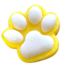 (Yellow) Slow Rising Squishy Cat Paw Stress Toy PINCH Family 7.5cm Yellow Fluffy Squeeze Sensory Gift