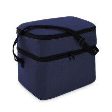 Casey Cooler Bag Insulated Lunch Tote 2 Compartments 30x20x25cm Blue Polyester/Aluminum Foil