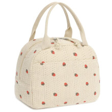 Insulated Lunch Bag Strawberry Pattern Reusable Portable School Office 8.5L Multicolor