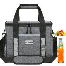 (Dark Gray) INSMEER 25L Insulated Cooler Backpack, Portable Foldable Thermal Bag, Dark Gray for Camping Picnic Travel Work