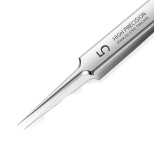 (Straight) 1/5pcs Teenitor Pimple Popper Tool Kit and Blackhead Remover Tools, Ingrown Hair Tweezers, Professional Blackhead Extractor
