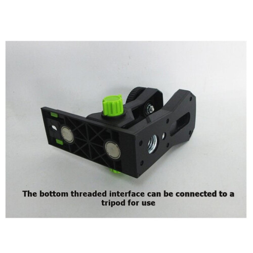 Base Magnética em Formato de L para Nível A Laser com Rosca de 1/4" e Tripé com Rotação Horizontal de 360 1