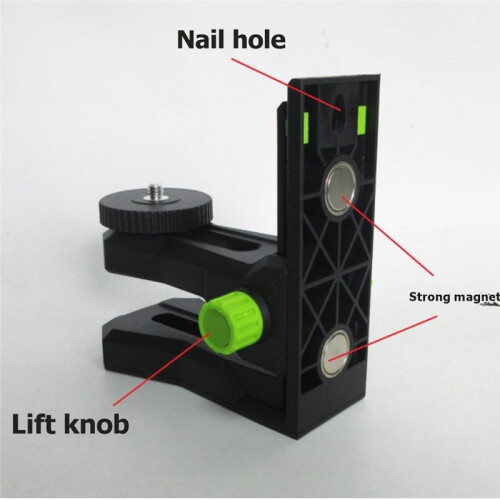 Base Magnética em Formato de L para Nível A Laser com Rosca de 1/4" e Tripé com Rotação Horizontal de 360 2