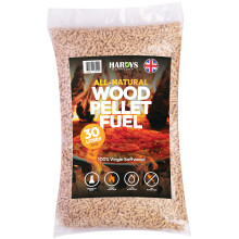 Hardys Wood Pellets, 30L - 100% Natural Softwood BBQ Pellets | Minimal Smoke and Ash | Easy Clean Up, Consistent Heat |