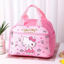 Oxford Waterproof Insulated Lunch Bag Pink Portable Thermal Tote for Women Lunch Box Bag