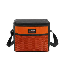 Sanne CB202 Insulated Lunch Bag 4.5L Portable Cooler Tote Orange, Thermal Picnic Cooler Bag for Outdoor Travel