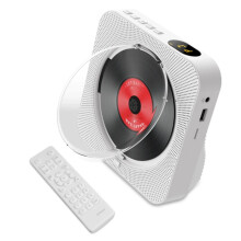 Wireless CD Player Album Player Speaker Learning Machine Retro Portable Music Machine White US Plug
