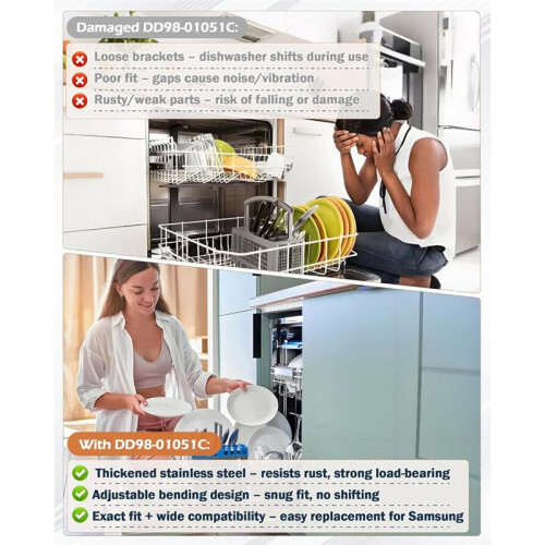 4pc DD98-01051C Dishwasher Installation Bracket Kit for  Dishwasher Installation Bracket 1