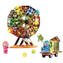 87 PCS Magnetic Tiles Set, 3D Magnetic Building Blocks STEM Educational Toys with Light-Up Tiles, Construction Toys for Boys Girls Kids Ages 3+