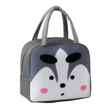 Kids Insulated Lunch Bag 22x14x19cm Cooler Bag for Food & Drink Aluminum Foil Inner Layer Gray XTO