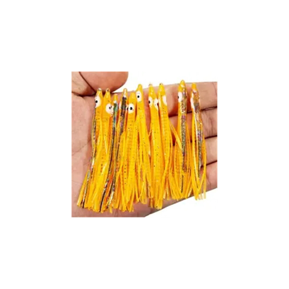 10Pcs/Bag Fishing Lures Luminous Octopus Soft Bait Rubber Squid Skirt Tuna Sailfish Catfish Baits Assist Lures Fishing Accessory 4017648569482