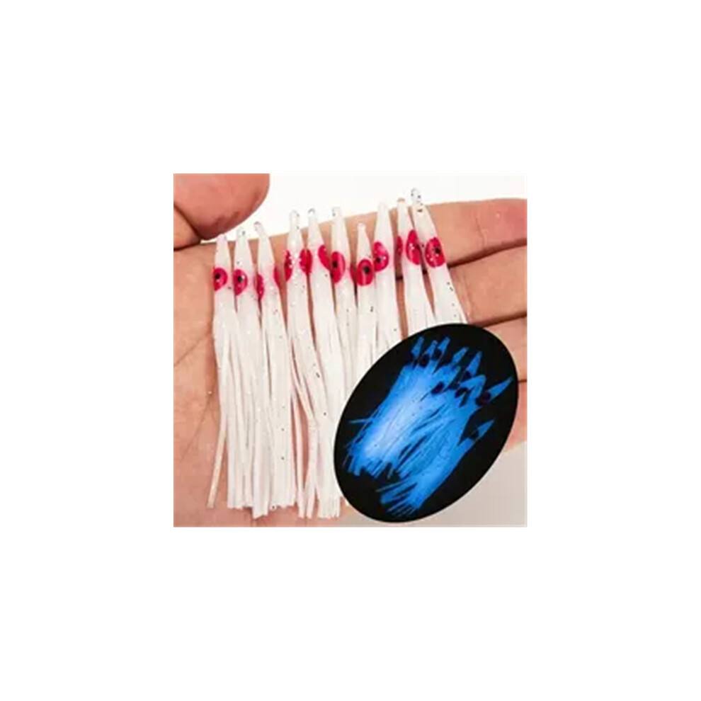 (3) 10Pcs/Bag Fishing Lures Luminous Octopus Soft Bait Rubber Squid Skirt Tuna Sailfish Catfish Baits Assist Lures Fishing Accessory 4017648569505