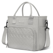 11L Insulated Lunch Bag Gray Travel Picnic Work Thermal Cooler Tote Reusable