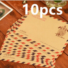 10pcs 9.7*7.5cm Retro Popular Envelope Postcard Letter Durable Kraft Stationery Storage Paper School Supplies