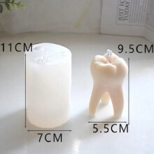 3D Teeth Shaped Silicone Candle Mold Creative Handmade Dental Mould Aromatherapy Gypsum Resin Soap Craft Making Tool
