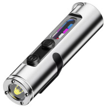 Taclight Survival Flashlight 500 Lumens Rechargeable EDC Flashlight Waterproof Pocket Keychain Flashlights B