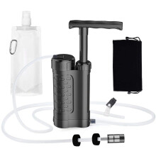 Outdoor Emergency Personal Water Filter 4-Stage Filter System Portable Water Purifier Emergency Survival Water Filter,B