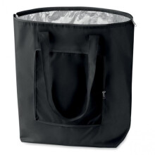 Szevastock Thermal Insulated Shopping Bag 44 x 41 x 14 cm Black Heavy Duty Polyester Foldable