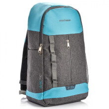 Insulated Lunch Bag Leakproof Cooler Tote for Adult Kids Picnic Backpack 47x27x15cm Gray Melange Blue Polyester Meteor