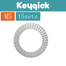 (Group M5-15) Double-layer Self-locking Anti-loosening Washers, Snap-in Anti-loosening and Anti-slip Lock Washers, Wedge Washers,