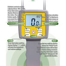 Heufeuchtigkeitsprüfer mit Sonde und LCD-Display mit Hintergrundbeleuchtung Zur Feuchtigkeitsprüfung Von Heu, Futtergras, Luzerne und Anderen