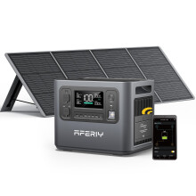 AFERIY Portable Power Station 2400W with 200W Solar Panel,2048Wh Portable Power Station LiFePO4 230V AC Outlets,UPS, Solar Generator