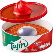 ABL Supplies Tajin Seasoning Glass Rimmer | Mexican Margarita Salt Rimmer | Fruit Seasoning for Dri