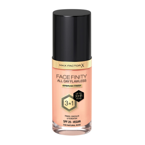 Max Factor MAX FACTOR - Facefinity All Day Flawless Foundation - 3-in-1 Concealer, Liquid Foundation & Face Pr