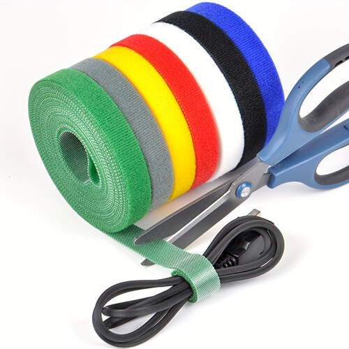 8pcs Reusable Hook and Loop Cable Ties Suitable for Wires, Cords, Cables - Double-Sided Fastening Straps with Hook/Loop 2