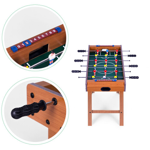 Gioco da calcio balilla, 69x35 cm, legno, 2 palline incluse 2