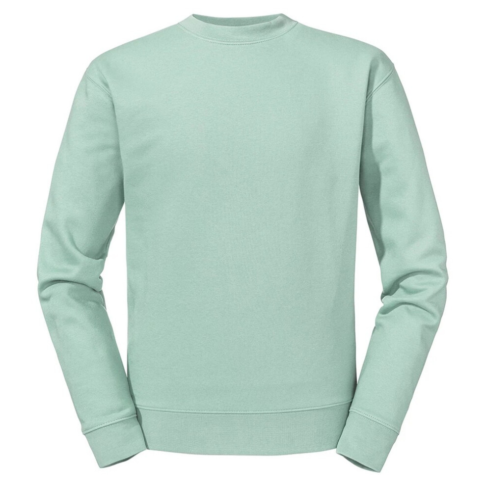 Russell (L, Eucalyptus) Mens Authentic Plain Sweatshirt