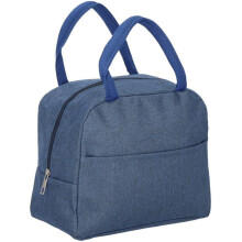 Insulated Lunch Bag Thermal Cooler Box 21x10x23cm Blue Picnic Food Container Keep Fresh