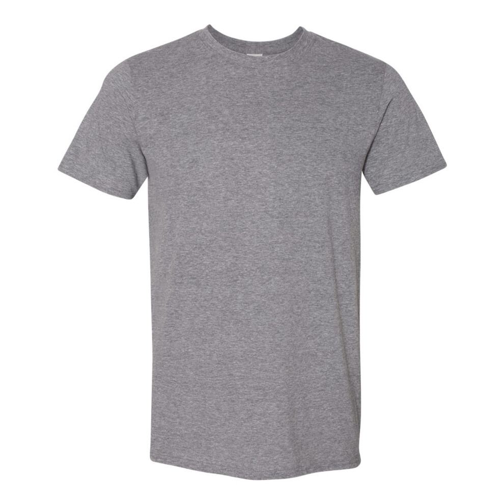 Gildan (L, Graphite Heather) Mens Softstyle Ringspun T-Shirt