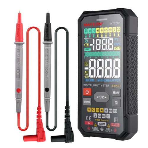 MAYILON HT127B Digital Multimeter 6000 Counts Universal Meter Auto Range True RMS Multifunctional Meter NCV Tester
