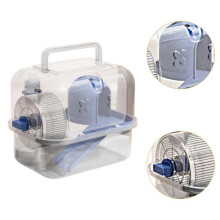 Portable Hamster Carrier Cage,Breathable Small Animal Handbag,Outdoor Pet Cage Carrier Case for Hamster Squirrel,A