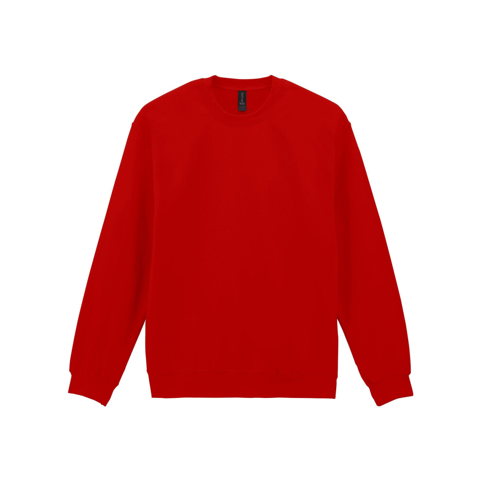 Gildan (L, ) Unisex Adult Softstyle Fleece Midweight Pullover Red