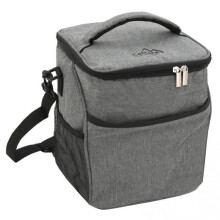 Cattara Insulated Lunch Bag 10L Gray 20x20x26cm Thermal Cooler Tote for Picnic Outdoor Travel